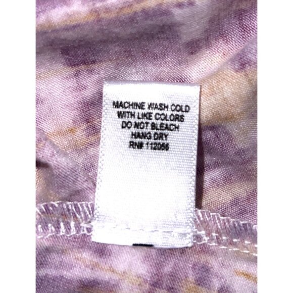 Zenana Tie-Dye Purple & Yellow Sleeveless Tank Top XL Polyester Blend - Picture 5 of 5